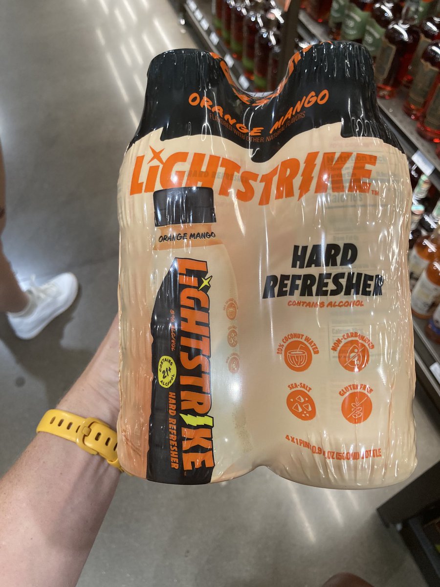 blairemsick's tweet photo. Me and Elle love to go to total wine and look at all the disgusting shit they’re selling (also they have like a city block long NA selection) and we found possibly the most heinous product: alcoholic Gatorade. https://t.co/6ziGFJhVjx