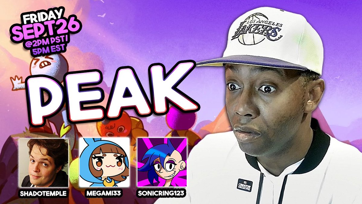 Hey guys! I'll be playing PEAK on Friday with these nerds, so come thru! Crowd Control maybe? #peak <a href="/Megami33/">Corinne Sudberg</a> <a href="/Shado_Temple/">Shado_Temple</a> <a href="/Sonicring123/">Cole Petty</a>