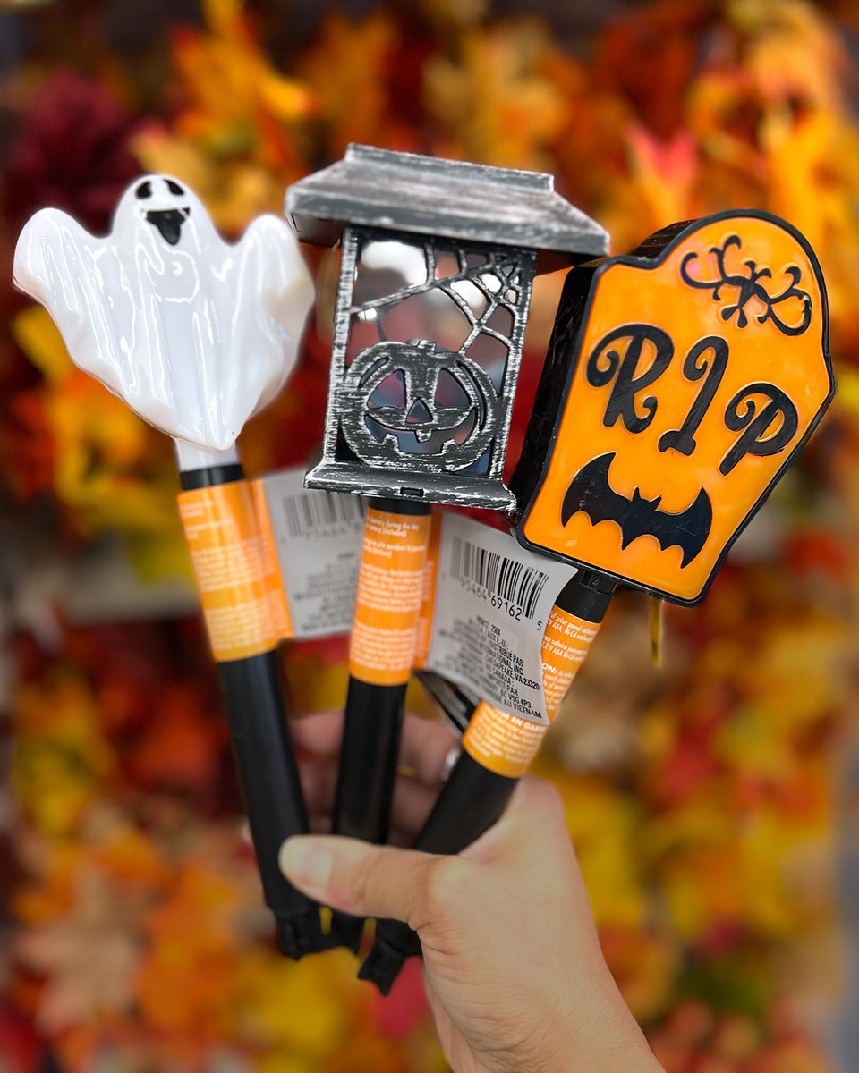 🎃👻💀 Bring spooky season to your home with our light-up Halloween solar lights—available in Dollar Tree stores now! DT.social/s60V50WYXVs