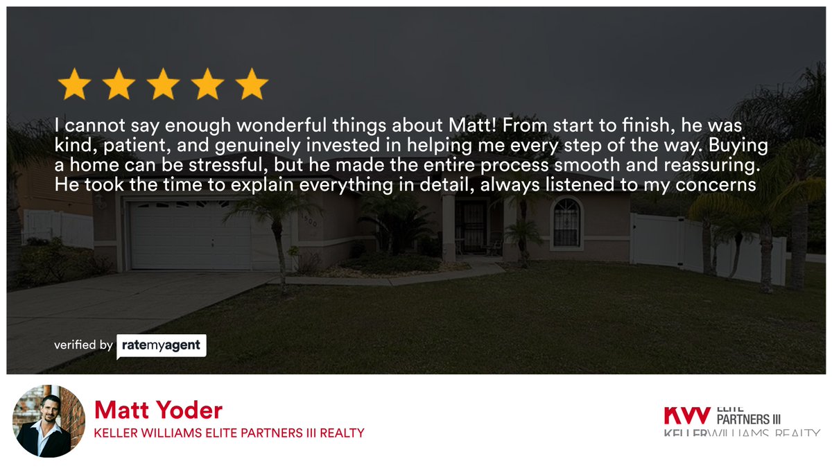 mattyoder_yoder's tweet image. My latest RateMyAgent review in Poinciana.
Florida Realtor License SL3461573
rma.reviews/ahqjixv28xmb

...
#ratemyagent #realestate #KW_Elite_Partners_III_Realty