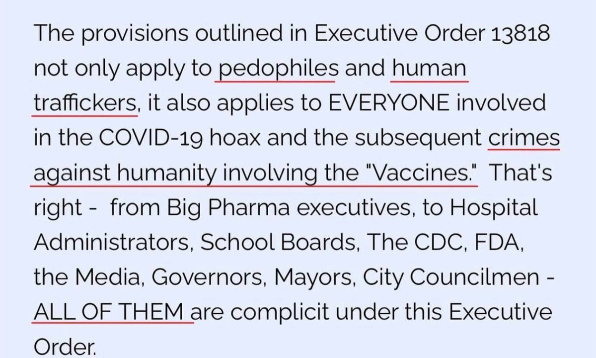 Elon Musk ( Parody ) (@argosaki) on Twitter photo ⚠️⚠️⚠️⚠️⚠️⚠️⚠️⚠️⚠️⚠️⚠️
How deep does Executive Order 13818 really go⁉️⁉️⁉️
What nurses and Doctors will be affected by the crimes against humanity with the administration of the vaccines⁉️⁉️⁉️
This is huge‼️‼️‼️👇👇👇👁️👁️👁️
<a href="/DanScavino/">Dan Scavino Jr.🇺🇸🦅</a> ✅️ ⚠️⚠️⚠️⚠️⚠️⚠️⚠️⚠️⚠️⚠️⚠️
How deep does Executive Order 13818 really go⁉️⁉️⁉️
What nurses and Doctors will be affected by the crimes against humanity with the administration of the vaccines⁉️⁉️⁉️
This is huge‼️‼️‼️👇👇👇👁️👁️👁️
<a href="/DanScavino/">Dan Scavino Jr.🇺🇸🦅</a> ✅️