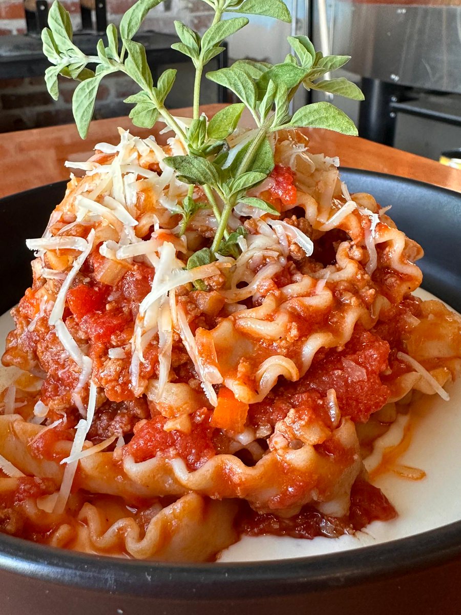 WEEKEND PASTA DINNER SPECIAL - Deconstructed Lasagna – House-made slow-simmered ragu &amp; béchamel stacked so high it’s basically Italian Jenga. Topped with parm &amp; oregano.

Chef Brando cooked his family’s ragu recipe for 12 hours so you could destroy it in 12 minutes.