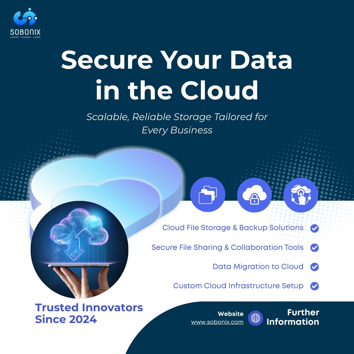 SobonixTech's tweet image. 🚀 Secure. Scalable. Seamless. With Sobonix, your business data is always protected in the cloud. Stay worry-free, scale faster & innovate smarter. ☁️🔐visit bit.ly/4pMosVS
#Sobonix #CloudSecurity #DataProtection #BusinessGrowth