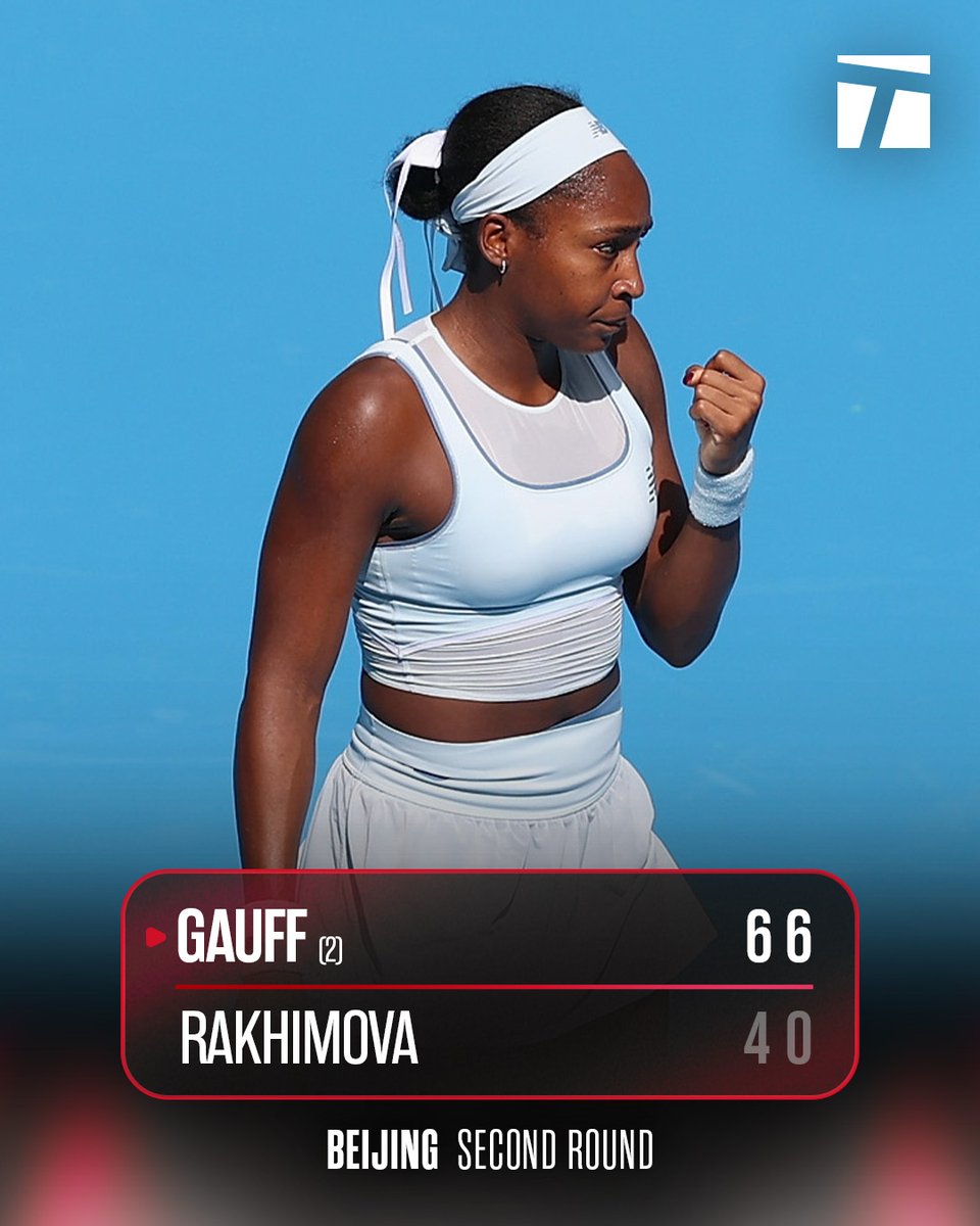 TennisChannel's tweet image. A warm welcome in Beijing 🤗 @CocoGauff 

#2025ChinaOpen