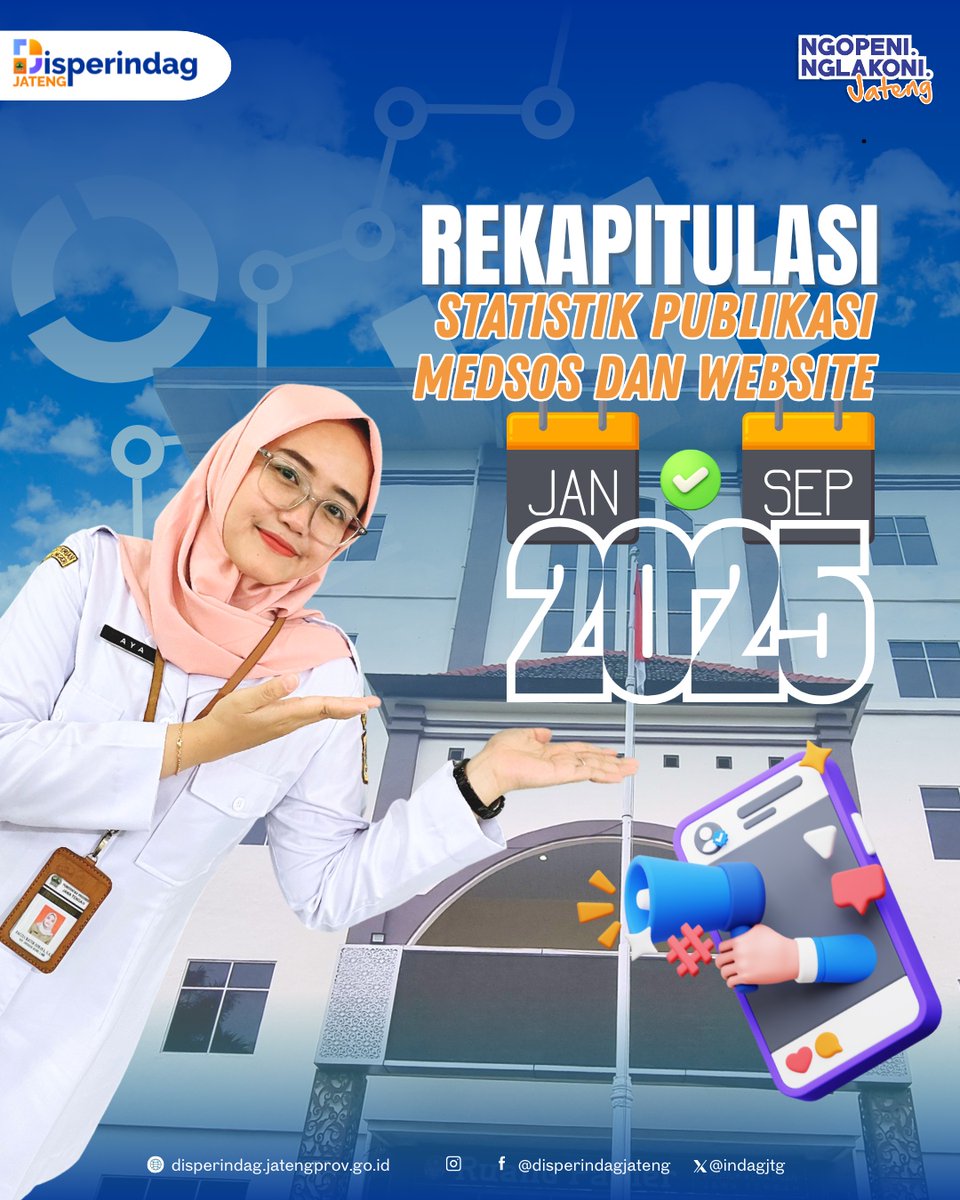 indagjtg's tweet photo. STATISTIK AKSES INFORMASI DISPERINDAG JATENG
Periode: 1 Januari – 24 September 2025.
Terima kasih atas partisipasi dan kepercayaan masyarakat dalam mengakses informasi melalui website dan media sosial Disperindag Jateng! https://t.co/nNfifB6AZh