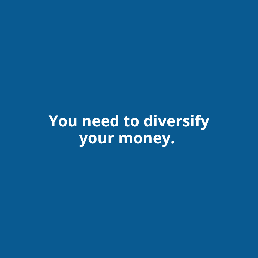 WealthPurpose's tweet photo. You need to diversify your money. You need to diversify your money. https://t.co/uOdHmq6Eh3