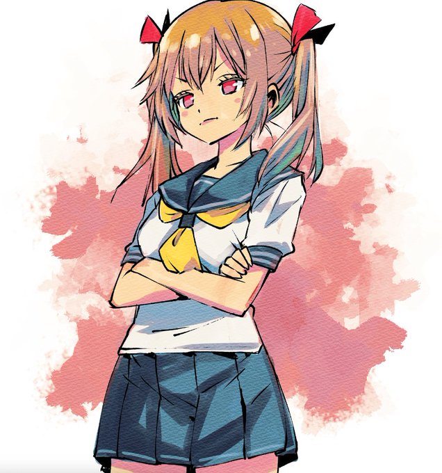 #これを見た人はセーラー服の画像を貼れ
ちょっと寝込んでいたので今描いたリハビリ絵を。 