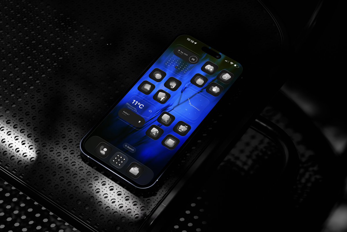 Introducing my new Uniq iOS widgets for widgy pack    

- 10 widgets for  widgy (1 large, 3 medium, 6 small)
- 4 wallpapers      

Get it here: 
21marrco12.gumroad.com/l/uniqwidgy 

#ios #ioshomescreen #widgy #homescreensetup