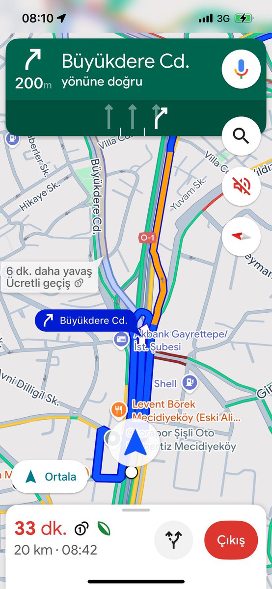 Günaydın şişlideyim google maps sapıttı iyice :))