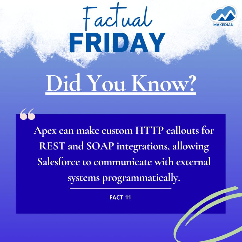 makediansoftech's tweet image. Factual Friday with Makedian
Every Friday, we bring you a quick Salesforce fact that can boost your CRM knowledge and strategy!
Stay curious. Stay informed. Stay ahead
#FactualFriday
#CRMInsights
#MakedianExplainsSalesforce
#FridayLearning
#FactualFriday
#makediansoftechsolutions