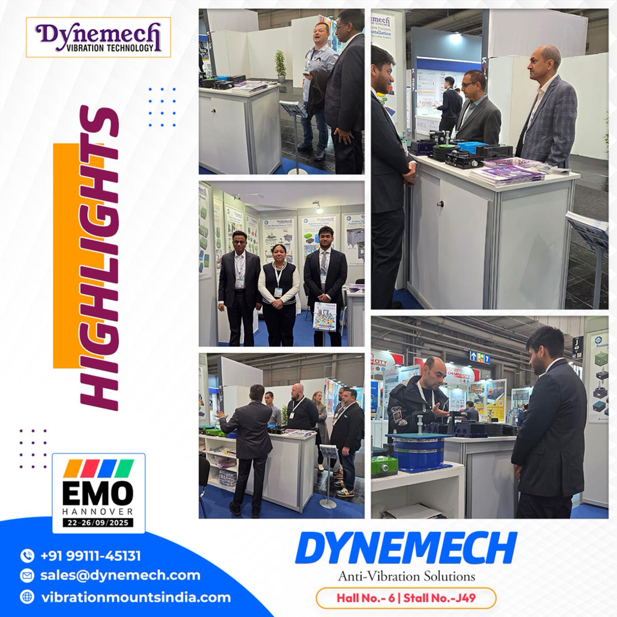 dynemech's tweet image. 𝐇𝐢𝐠𝐡𝐥𝐢𝐠𝐡𝐭𝐬 𝐨𝐟 𝐄𝐌𝐎 𝐇𝐚𝐧𝐧𝐨𝐯𝐞𝐫 𝟐𝟎𝟐𝟓

𝐇𝐚𝐥𝐥 𝐍𝐨. 𝟔 | 𝐒𝐭𝐚𝐥𝐥 𝐍𝐨. 𝐉𝟒𝟗

#Dynemech,#EMOHannover2025, #AntiVibrationSolutions,#Innovation,#EngineeringExcellence,#MachineTools,#GlobalExhibition

9810760131
sales@dynemech.com
vibrationmountsindia.com