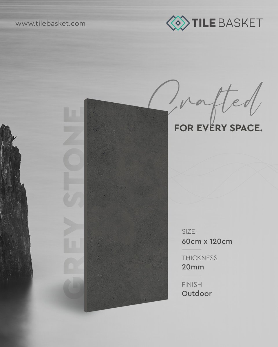 tile_basket's tweet image. Designed for versatility and crafted for sophistication, Grey Stone tiles seamlessly elevate any environment, whether it’s a cozy interior or a bold outdoor setting.

For more,
Visit: tilebasket.com

#TileBasket #PremiumTiles #TileCollection #StoneTiles #HomeInteriors