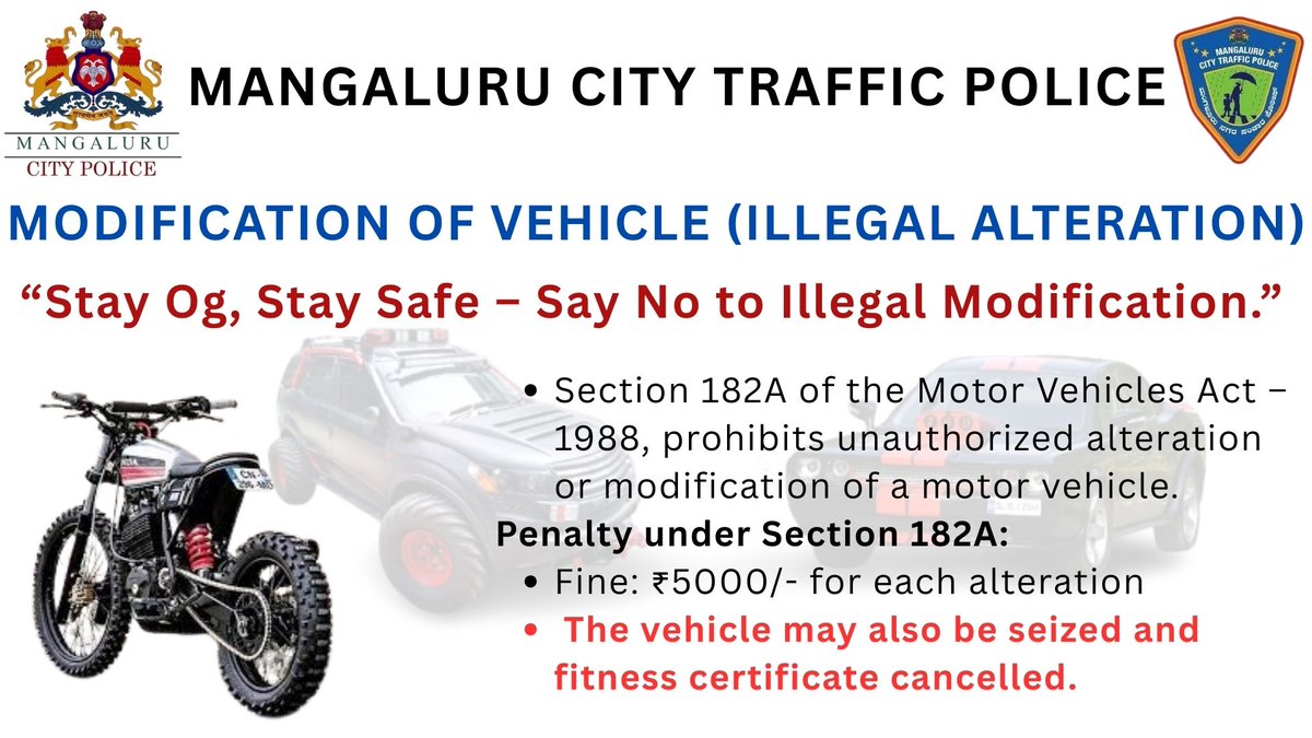 "ಸಂಚಾರ   ನಿಯಮ ಪಾಲನೆ",   " ಪ್ರಾಣ ರಕ್ಷಣೆ"                                                 
    ಮಂಗಳೂರು ನಗರ ಸಂಚಾರ ಪೊಲೀಸ್
<a href="/compolmlr/">Mangaluru City Police</a> <a href="/dcptrafficmgc/">MANGALURU CITY TRAFFIC POLICE</a>