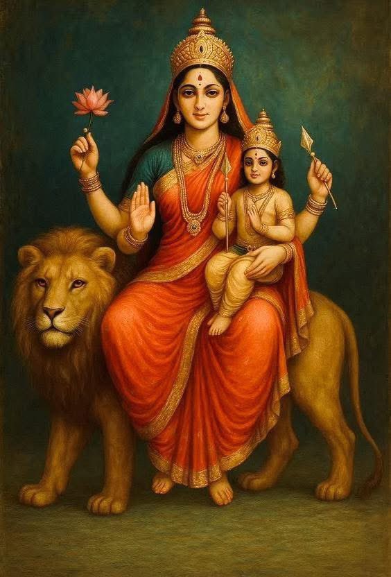 On Day 5 of Navratri, we worship Maa Skandamata — the goddess of courage, nurturing, and wisdom. May her divine blessings bring love, strength, and prosperity into your life. Wishing you a joyous and blessed Navratri!

#Skandamata