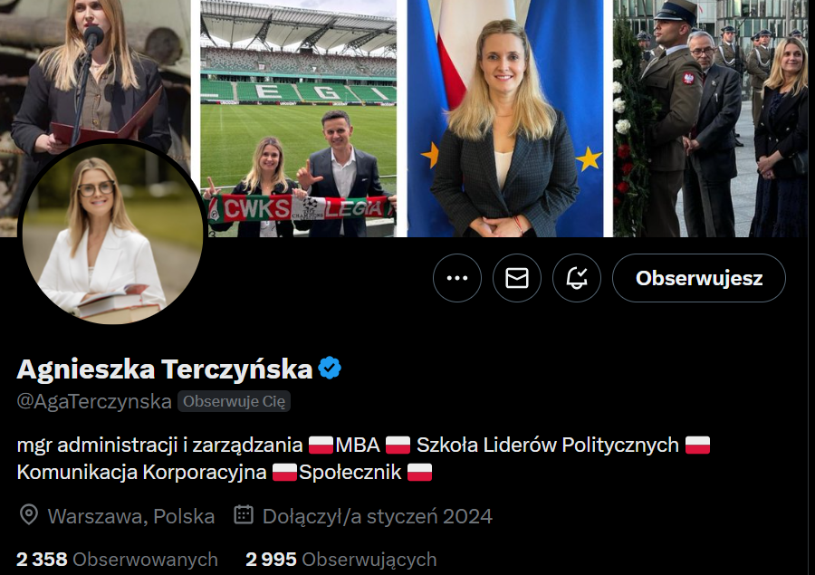 Mojej Przyjaciółce brakuje niewiele do granicy 3 tysięcy obserwujących :)
Polecam do obserwacji aktywną politycznie, społecznie patriotkę Agnieszkę :)
<a href="/AgaTerczynska/">Agnieszka Terczyńska</a> &lt;- klik obserwuj 🤝