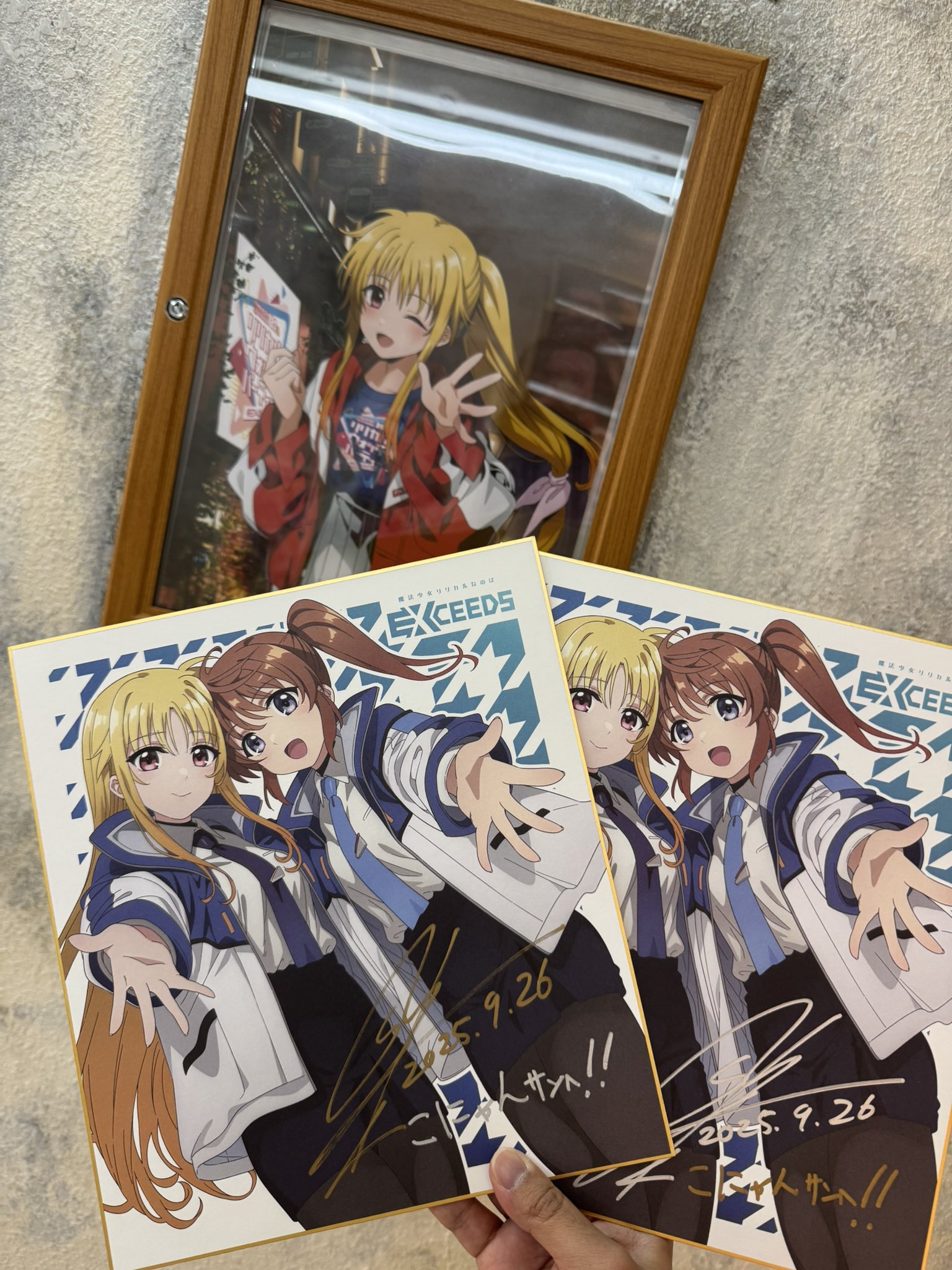 F4サイズ　原画　『よわよわ魔法少女♡』 にゃん×2】小にゃん🎣☔️🐬@黄色の魔法少女：ゆるゆるV活動 on