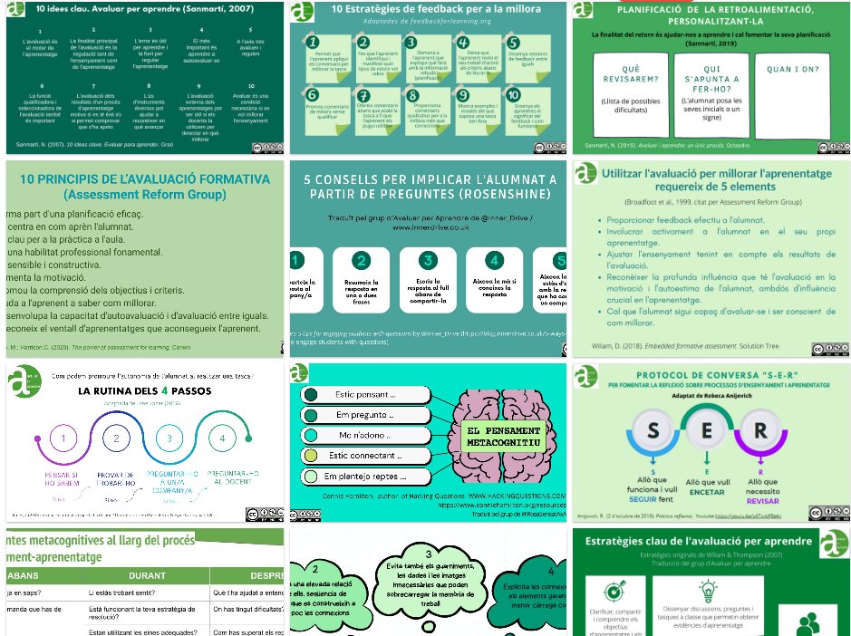 🟢Recull d'infografies del grup <a href="/RosaSensatAxA/">AvaluarPerAprendre</a> 
avaluarperaprendre.cat/infografies/