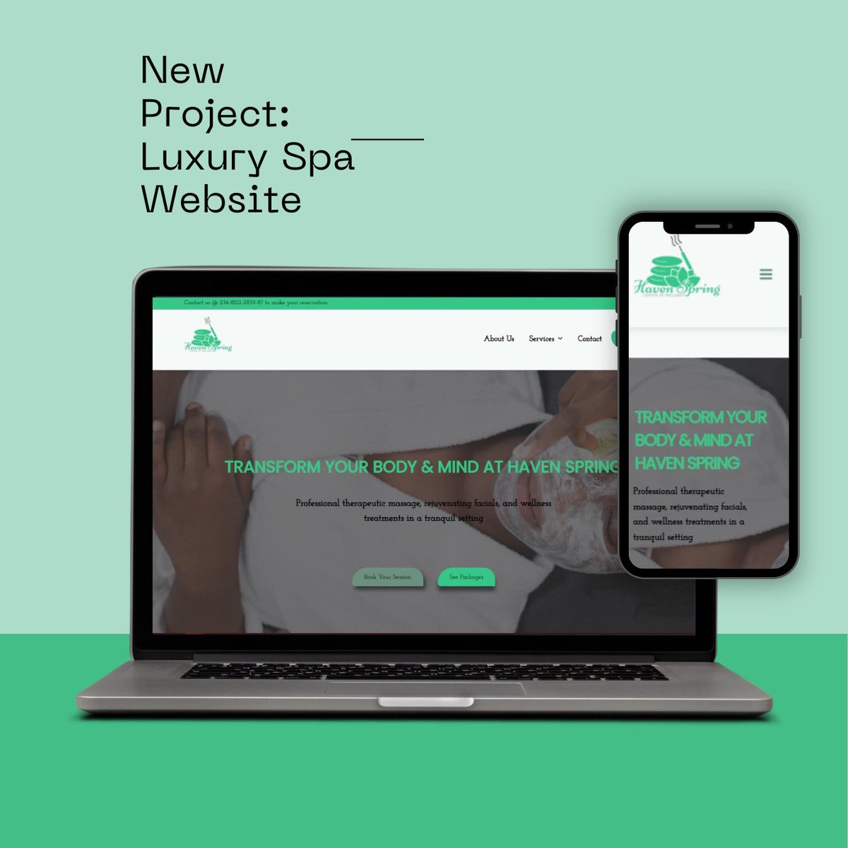 AgoyeTech's tweet image. Just launched a clean & elegant spa website 🌿✨
Built for smooth booking + calming user experience.
Helping businesses turn websites into growth tools 💻🚀
#WebDev #Design #SpaWebsite