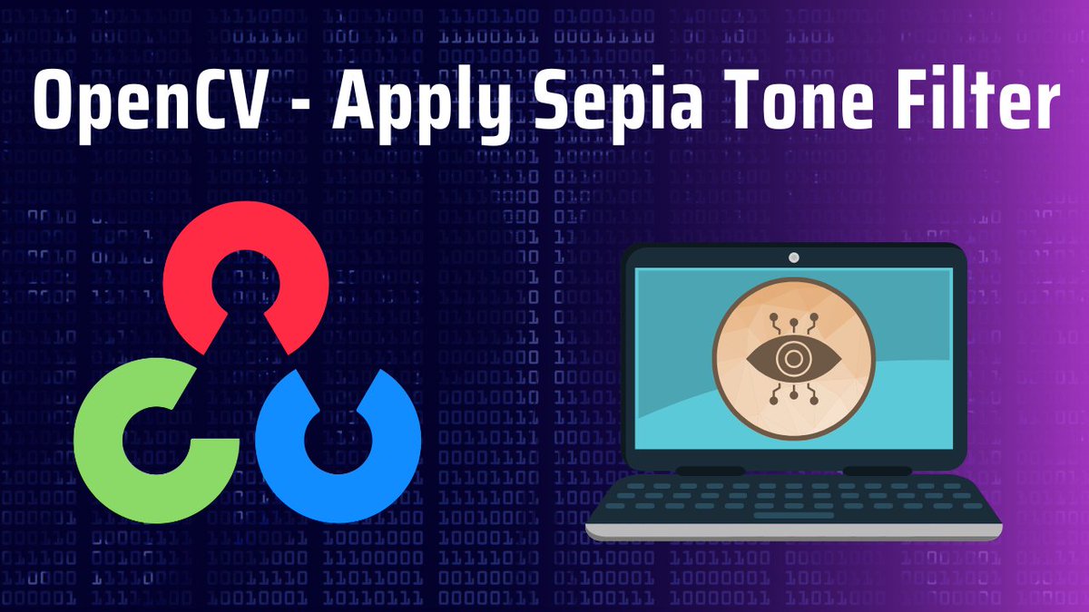 dw_amit's tweet image. Apply Sepia Tone filter with OpenCV:
studyopedia.com/opencv/apply-s…
#opencv #computervision #studyopedia #opencvtutorial