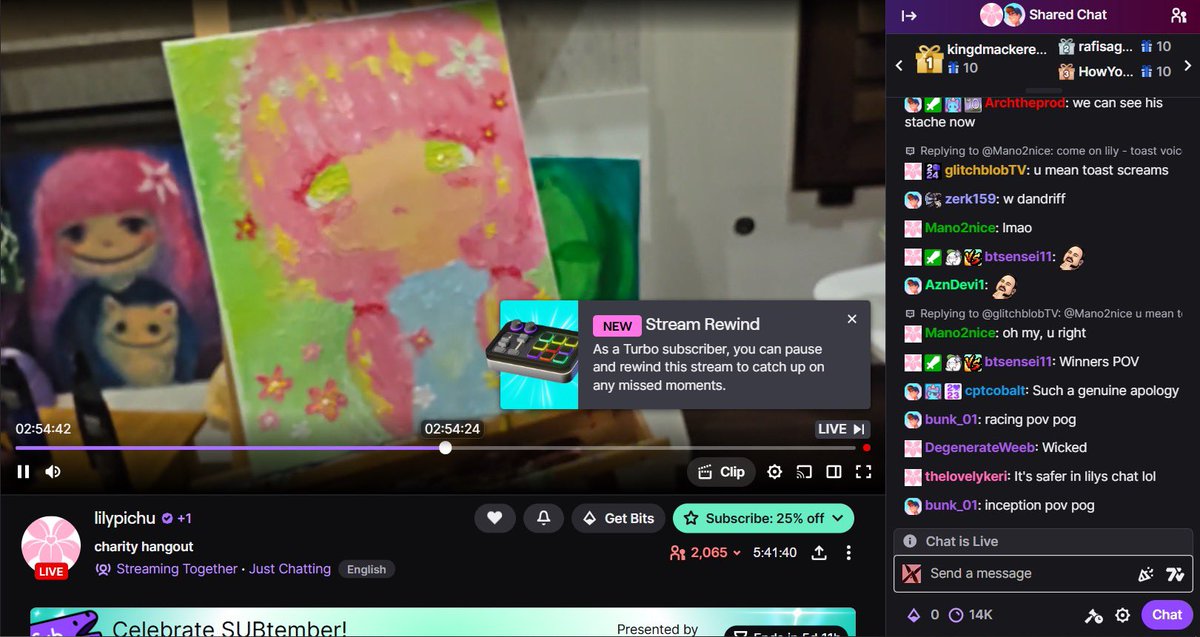 freenieeee's tweet image. twitch finally has a Stream Rewind feature! so if rae enables it on her channel, subs and turbo users can pause and rewind the stream :)