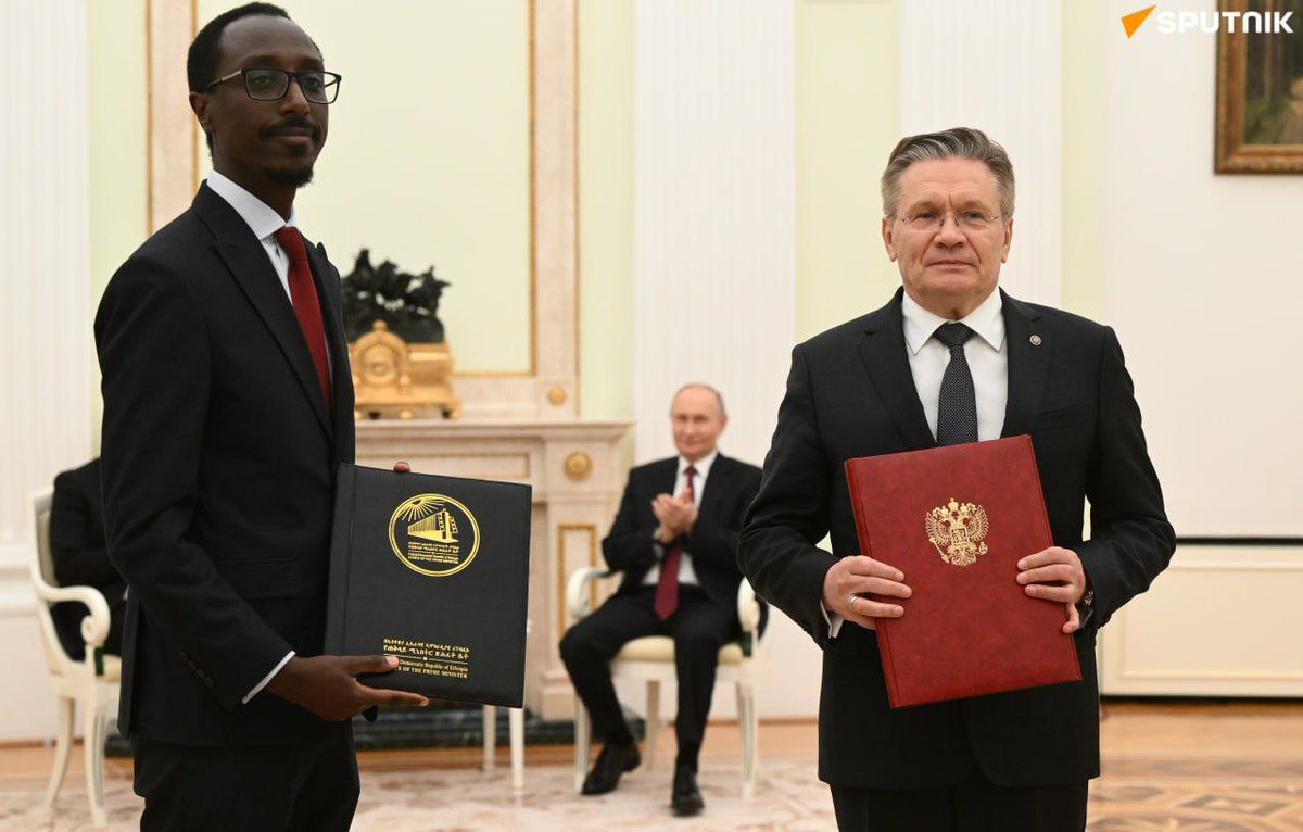 abibsh's tweet photo. Russia and Ethiopia signed an action plan for the development of a nuclear power plant project on Ethiopian territory. #NuclearEnergy #EthiopiaRising #BuildMoreDam #RedSea #Asab4Ethiopia https://t.co/t6TNyFuvX6