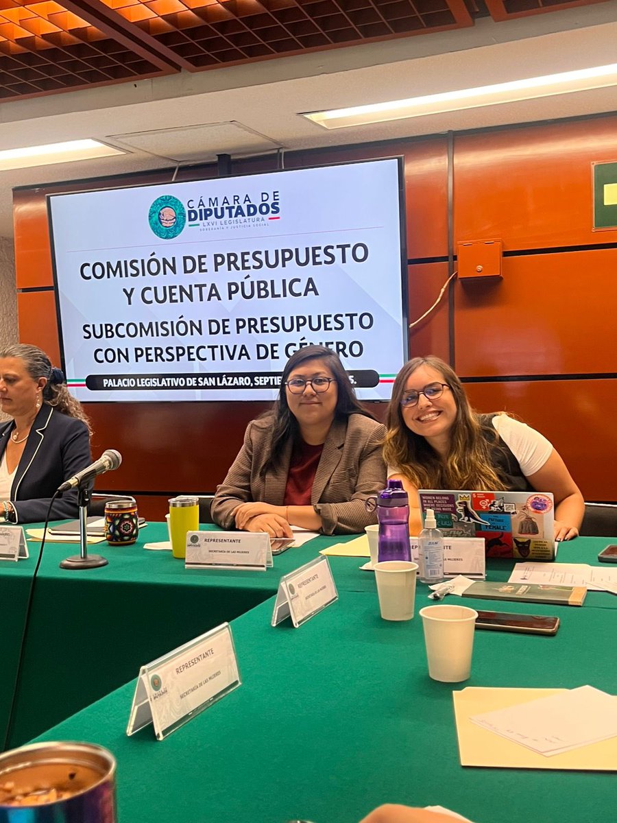 La Coordinadora General de Vinculación y la Directora General de Inteligencia participaron en la mesa de análisis presupuestario del Anexo 13, en la Subcomisión de Presupuesto con Perspectiva de Género de la <a href="/Mx_Diputados/">H. Cámara de Diputados</a>. 

#PresupuestoConPerspectivaDeGénero #EsTiempoDeMujeres