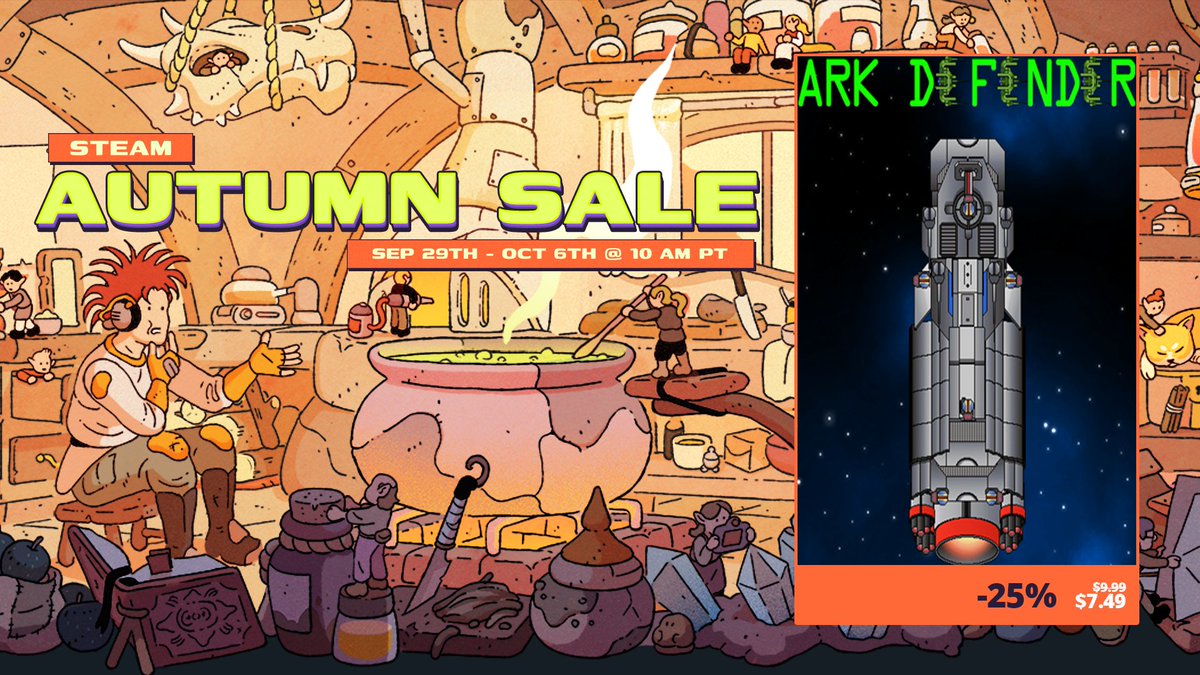 MischiefandMay3's tweet image. This #SteamAutumnSale, our #Missilecommand #roguelike Ark Defender is on sale!  Survive as long as you can aboard the Ark, humanity&apos;s last hope, in a hostile galaxy.
#indiedev #indiegames #indiegame #IndieGameDev #2dgame