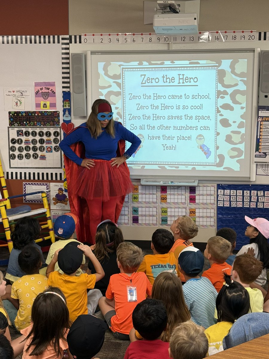 MJEKinder's tweet photo. Thank you Zero the Hero for visiting us on the 30th day of school! See you in 10 more days. https://t.co/9YiS0GPSVv