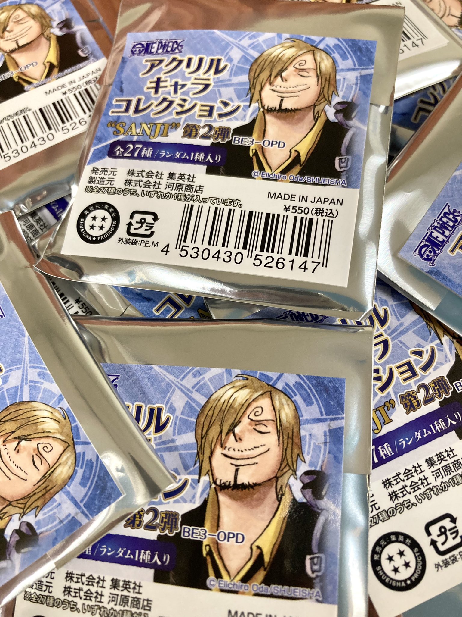 ONE PIECE アクリルキャラコレクション 'SANJI' 全26種セット ONE