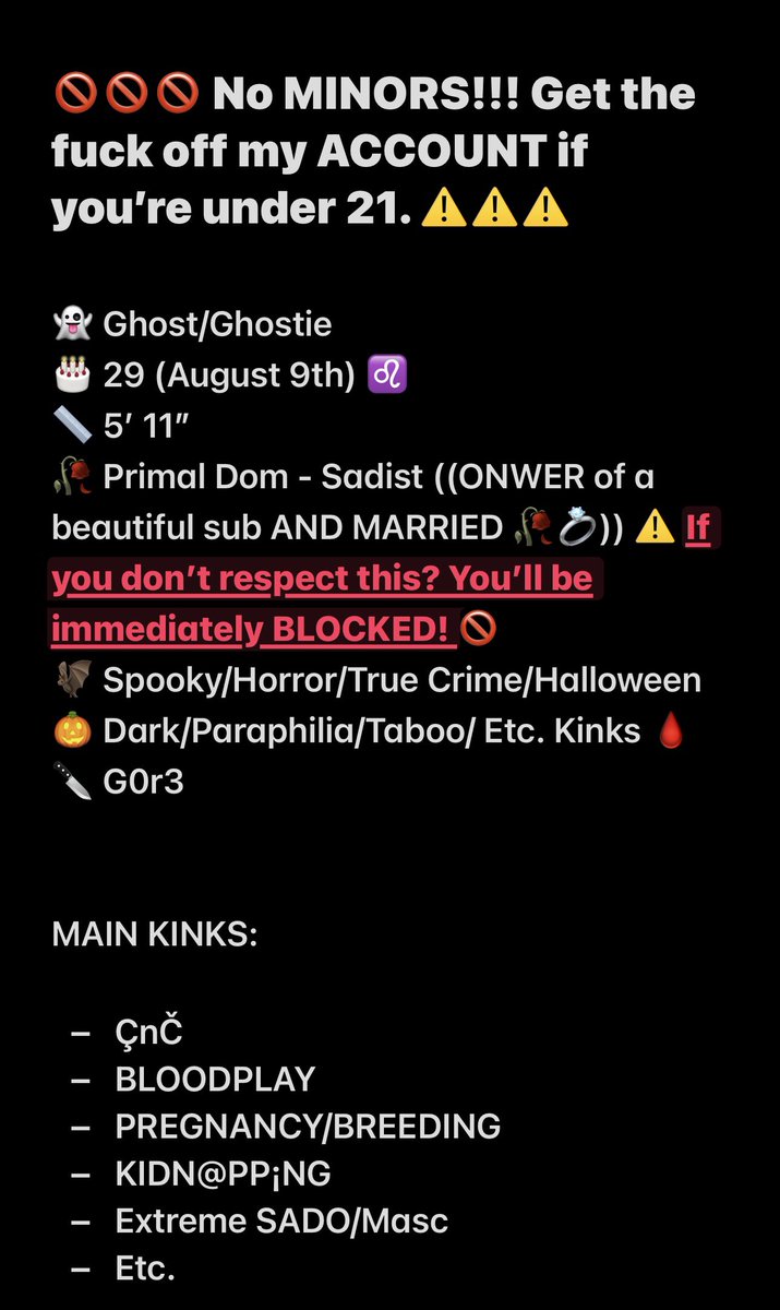 Daddyghostieee's tweet photo. ABOUT ME: 🥀👻🖤🔪

#ghostface #ghostie #nsfw #bdsm #cnc #ghostfacecosplay #mdni #devilface #dbd #daddydom #primaldom #daddyghostieee #SCREAM #Blood #SELFIE #halloween #horror https://t.co/lQZzwF3ETT