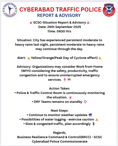 CYBTRAFFIC's tweet photo. #StayAlert #StaySafe #cyberabadtrafficpolice
@SCSC_Cyberabad https://t.co/d4pH4BbkLX
