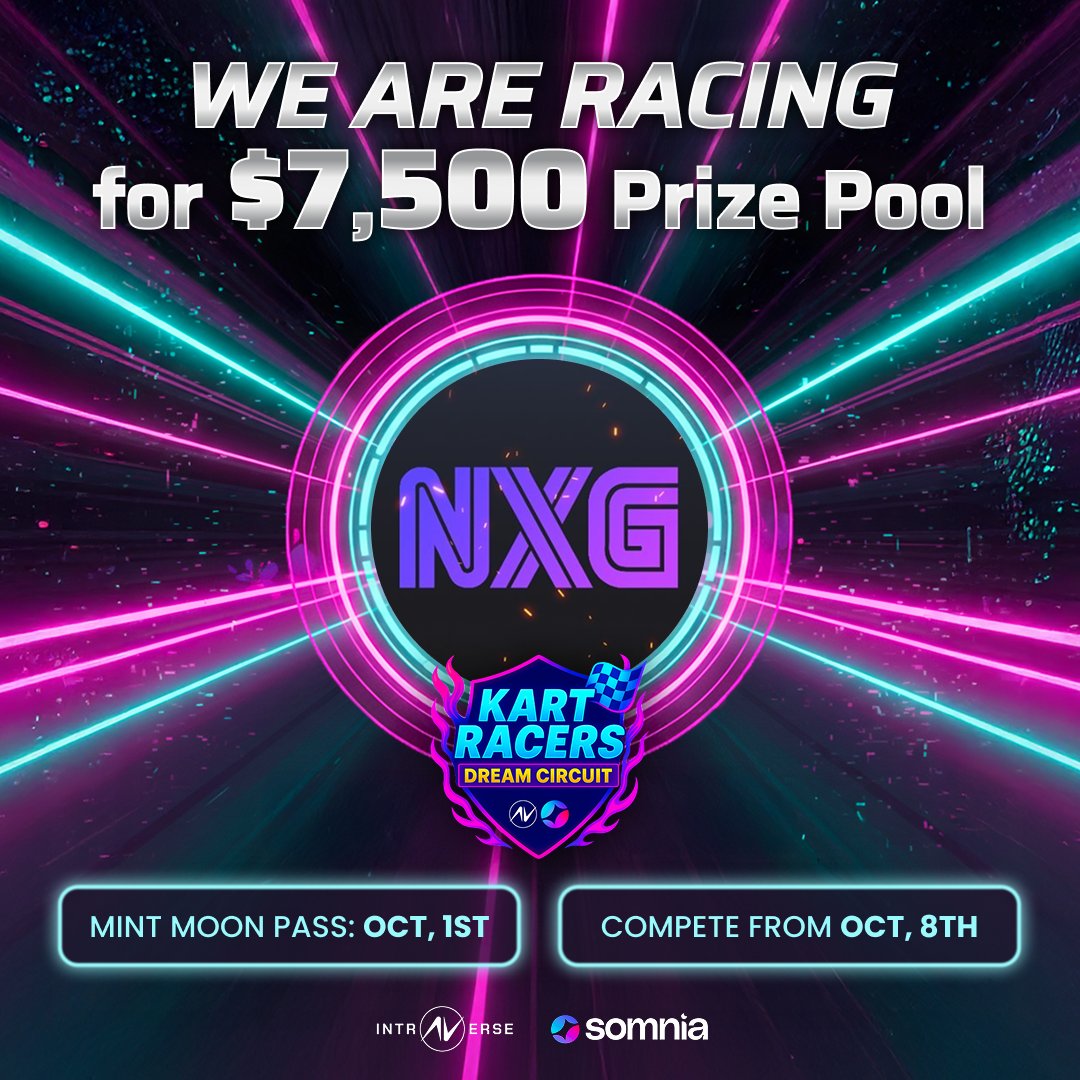 We're competing for $7,500 in the biggest racing tournament by <a href="/intraVerse_Game/">Intraverse</a> and <a href="/Somnia_Network/">Somnia</a> !  

🎁 5x Moon Pass to get up to 200x in game: 
✅ Follow us + <a href="/intraVerse_Game/">Intraverse</a> + <a href="/Somnia_Network/">Somnia</a> ✅ Like, RT, Tag 2 frens  

Warm up the engines 👉 play.intraverse.io