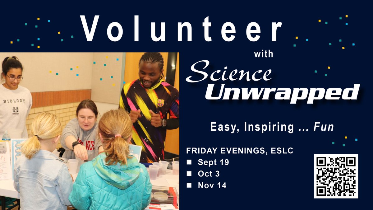 FRIDAY, OCT 3: Want to get involved with STEM outreach at USU? Volunteer with Science Unwrapped! Learn more and sign up online: artsci.usu.edu/unwrapped/volu…