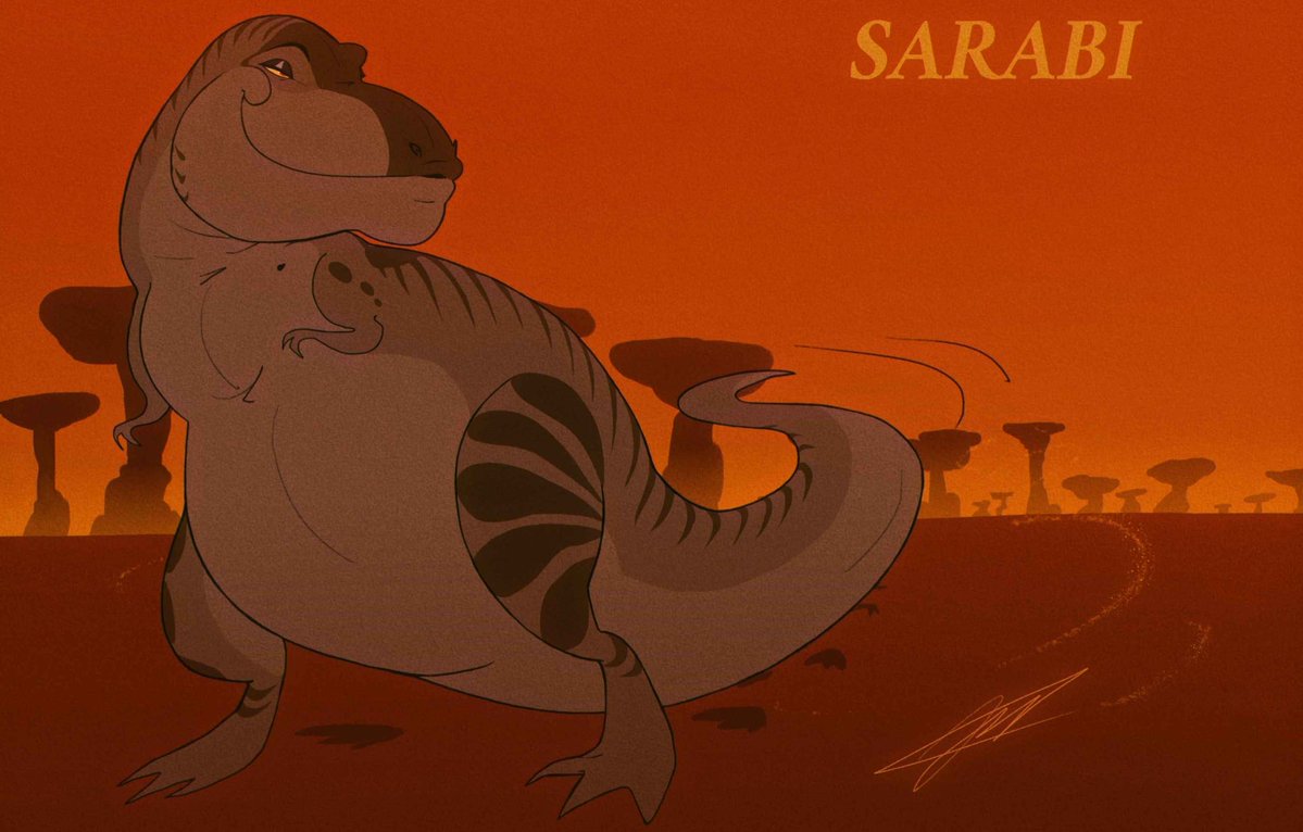 Fnafmangl1's tweet image. Sarabi the T-rex, my dino OC ♥️🦖 visit my Instagram for more info! #cartoon #pathoftitans #dinosaurs #paleoart #art #OC #digitalart
