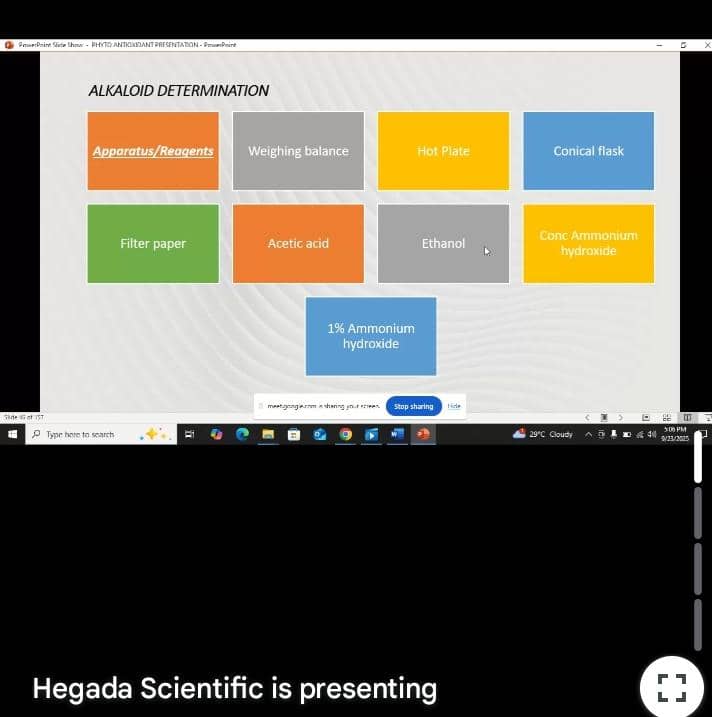 AsltonBranch's tweet photo. Day 2: Today's training was great. 
Mr. Ipinmoye O.A., a seasoned lab professional, former Assistant Director of NISLT, and CEO of Hegada Lab Scientific Services, covered the following topics in the workshop on Phytochemical Quantifications and Antioxidant Activity Assays: https://t.co/vpYA7OGPD3