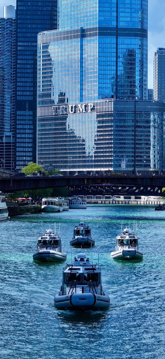 USBPChief's tweet image. Where streets end, our Marine Unit begins. On the Chicago River, CBP leadership stays vigilant. Our ability to patrol on the water extends the reach of enforcement.