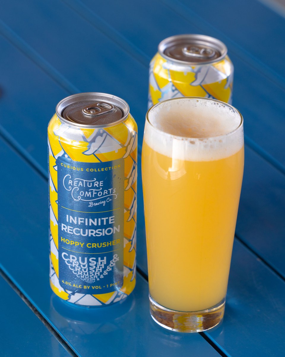 creaturebeer's tweet photo. ♾️ Infinite Recursion is a deliciously hoppy 4.0% crusher packed with hop flavors. We love IPAs and all they offer, but sometimes we need a little less ABV to enjoy it on an infinite loop!
Available now on cask and to-go in the Athens Taproom.
#creaturebeer #curiouscollection https://t.co/S3CnqxhRxS