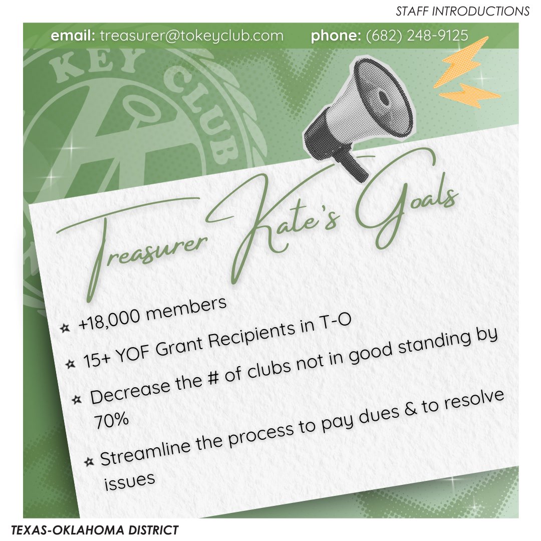 Meet your T-O District Treasurer, Kate Castro! ✨