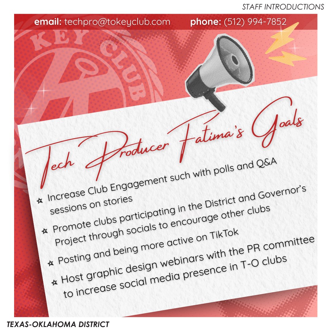 Meet your T-O District Technology Producer, Fatima Rojo! ✨