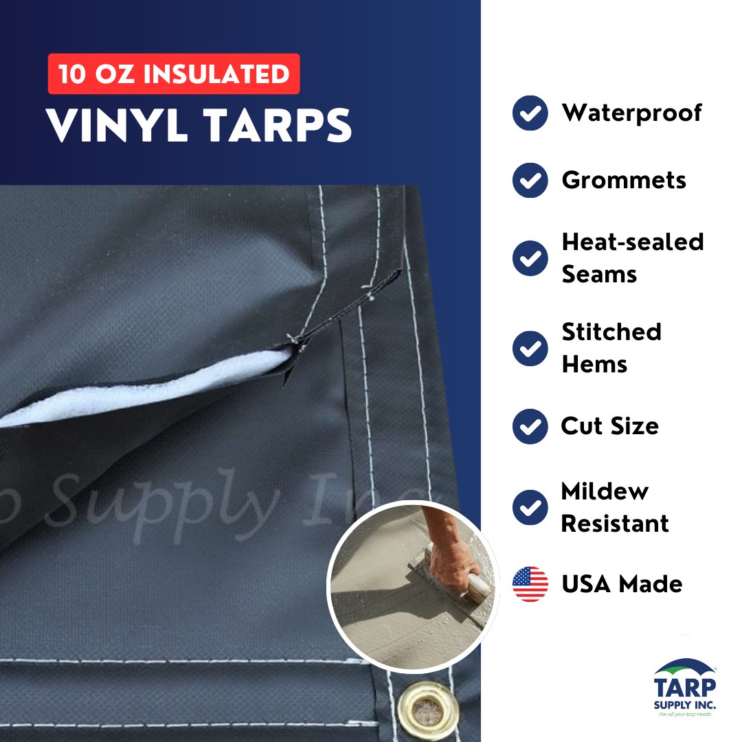 tarpsupplyinc's tweet photo. 🌟 Product of the Week: 10 OZ Vinyl Insulated Tarps—ideal for concrete curing! Durable, weather-ready protection. 🛒 https://t.co/FjcezhAg0a
📞 630-953-4700 👉 https://t.co/bmvzOakg5i
#TarpSupplyInc #VinylTarps #SecureProtection https://t.co/XYMckqhnpJ