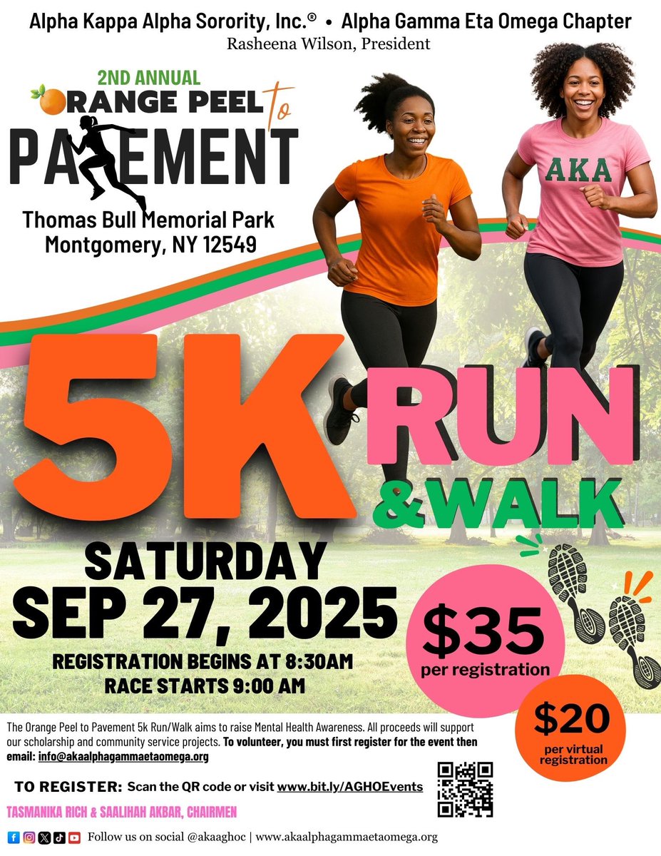 akaaghoc's tweet photo. Our Tech Chair hit the trail for the Sep 27 5K. Reg 8:30 AM, start 9:00 AM. Lace up and support a great cause. 💚💗

https://t.co/SMXn7busHH

 #5KRun #AKA1908 #HudsonValleyNY https://t.co/VhcParqvNg
