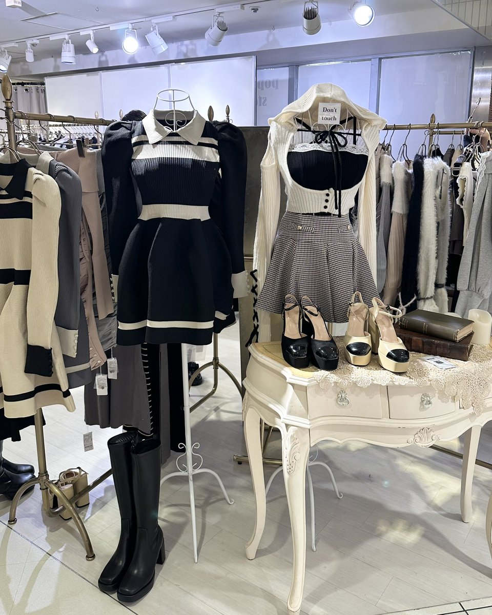 amerge. ミニワンピースセットアップ fur cami mini onepiece(M BLACK