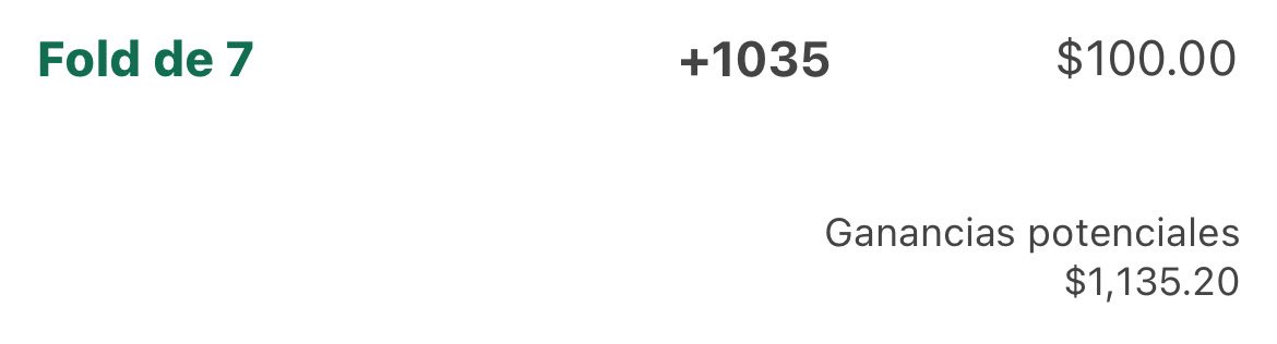 Un like y subo el parlay de hoy.