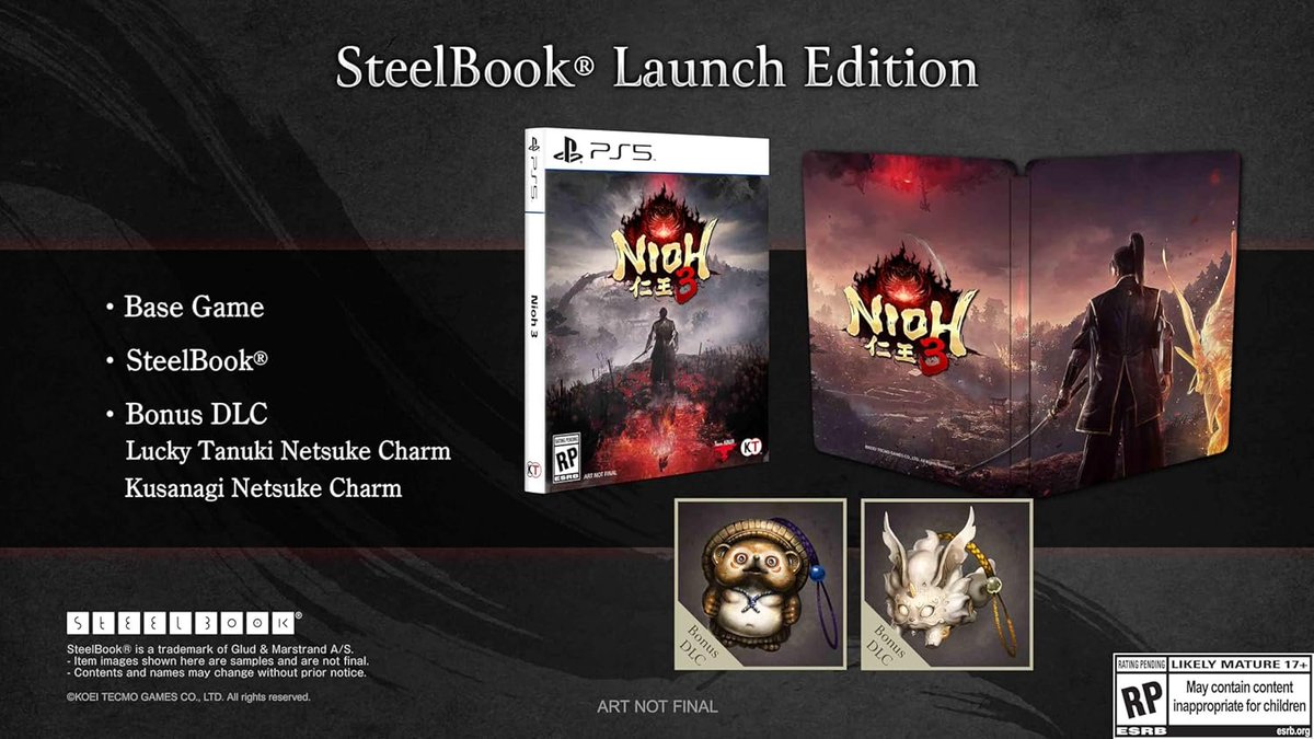 Wario64's tweet image. Nioh 3: SteelBook Launch Edition (PS5) up for preorder on Amazon ($69.99) amzn.to/4nPRaDk
Standard $69.99 amzn.to/3VxuA6q

VGP buff.ly/y02NHZy 
PNP Games buff.ly/p09WjCa #ad