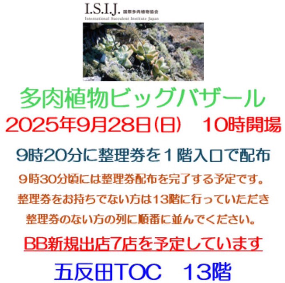 I.S.I.J.『国際多肉植物協会』公式 (@ISIJ_official) / Posts / X