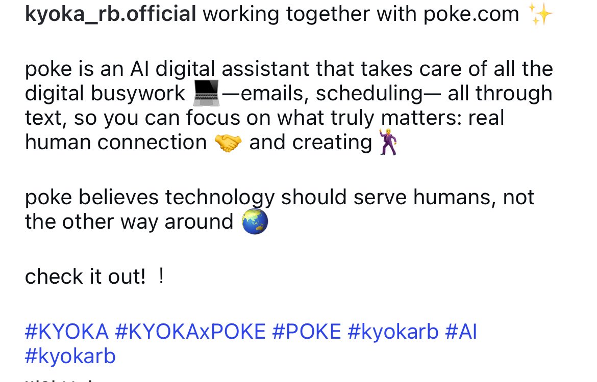 xxxxxhoooo's tweet image. Because it’s Kyoka, of course I had to try it! 💚 Just explored poke.com and it’s a total game-changer 🤯✨ 

Finally, tech that works for us 👏 not against us! Check it out now 👉  😉

#KYOKAxPOKE #KYOKA #Poke #AI