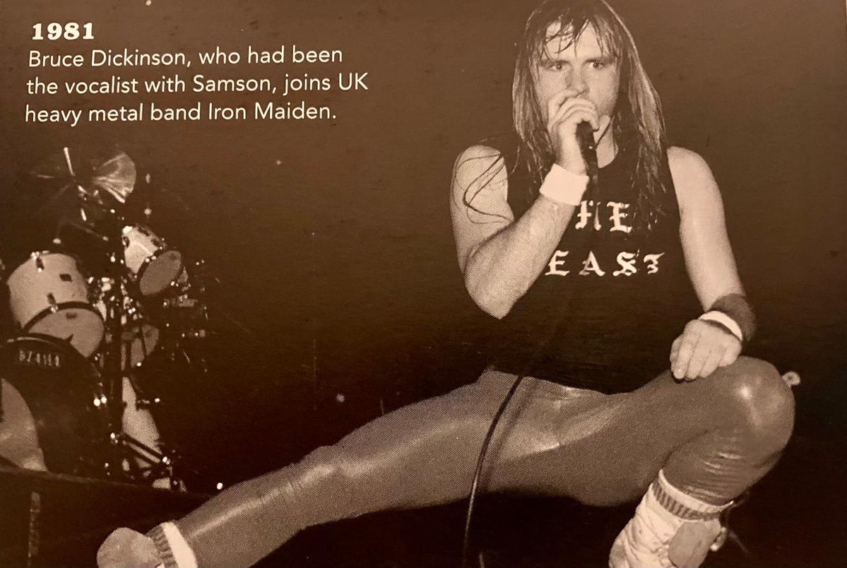 #aDayLikeToday by #EraDinosaurio 
1981 Bruce Dickinson, ex vocalista de Samson se integra a Iron Maiden en sustitución de Paul Di'Anno
#IronMaiden #MonstersOfRock