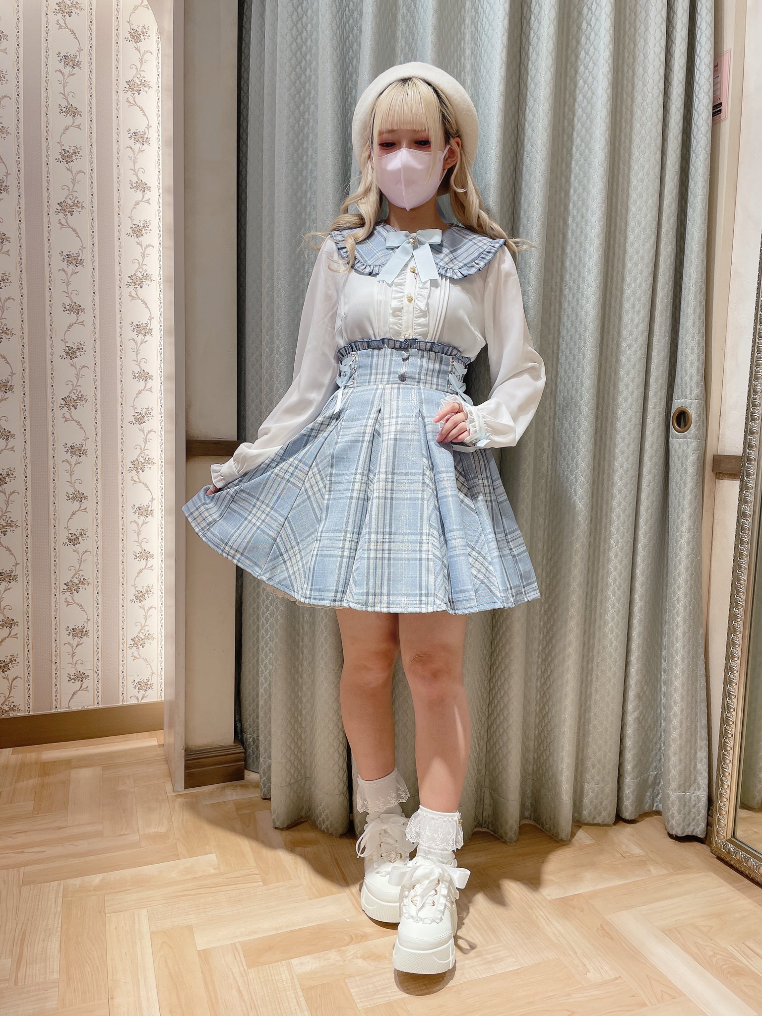 amavel Lovery Medical Angelスカート サックス amavel Lovery Medical Angelスカート サックス