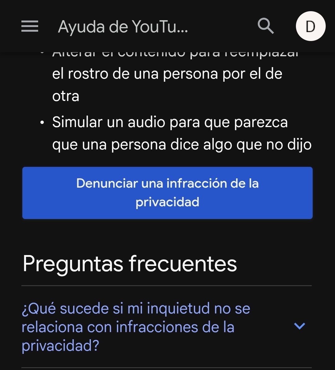 Para los que quieran hacer justicia, y reportar los videos d Javi y Dalas donde enseñan los documentos médicos de Numinosa, les dejó el link al que tienen que reportar, la línea del tiempo es la siguiente:

Vid Dalas: 16:51 - 20:41
Vid Javi: 38:33 - 48:53

support.google.com/youtube/contac…