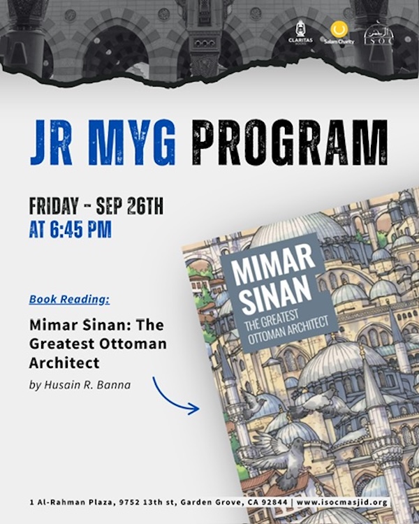 ISOCweb's tweet image. ISOC Weekly News: History Series 9/26/2025 - Mimar Sinan, Cafe &amp;amp; Closet, Night Market - mailchi.mp/isocmasjid/iso…